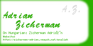 adrian zicherman business card